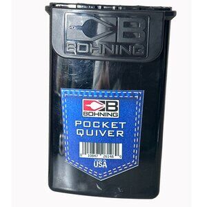 Bohning Pocket Quiver Black Plastic Archery Arrow Holder USA Made Portable Stora